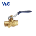 1/2" Inch Valogin 600WOG Lead-Free Solder Brass Ball Valve With Waste